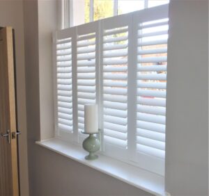 Cafe shutters in a bright room